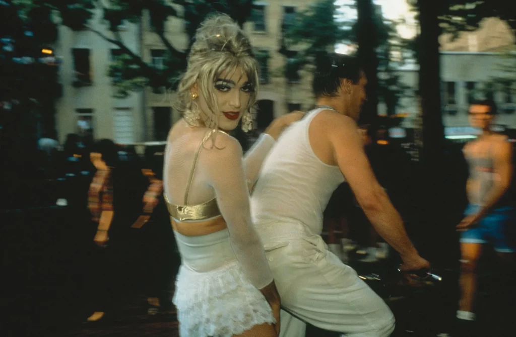 Nan Goldin: Nan Goldin, Jimmy Paulette on David’s bicycle, 1991, Marian Goodman Gallery, New York, NY, USA.
