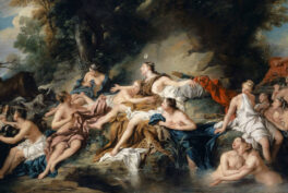 Jean-François de Troy, Diana and Actaeon, 1734, Kunstmuseum, Basel, Switzerland. Detail.