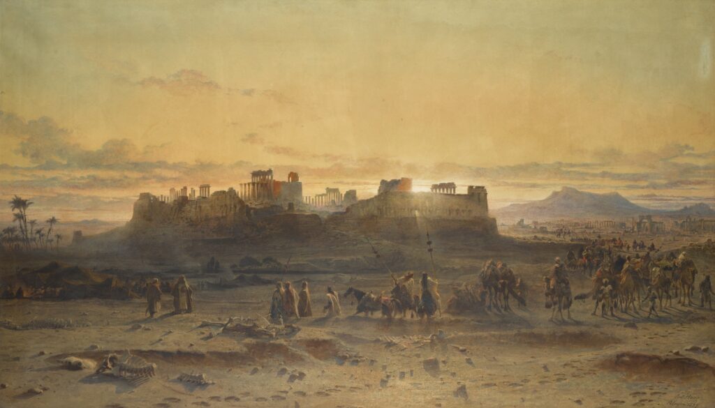 Ruins in art: Carl Haag, The Ruins of the Temple of the Sun, Palmyra.