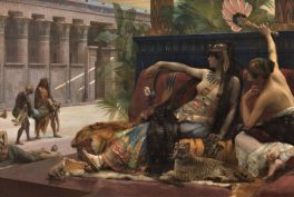 Alexandre Cabanel, Cleopatra, 1887, Royal Museum of Fine Arts, Antwerp, Belgium. Detail.