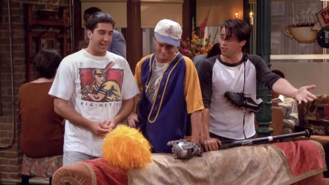  Art in Friends: Ross wearing the Big Hitter t-shirt on season 1, episode 3. 