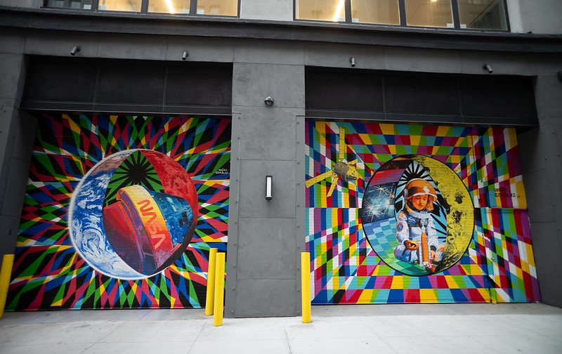 NASA Art Program Relaunch: Geraluz and WERC, To The Moon, and Back, 350 Hudson Street, New York City, NY, USA. NASA/Joel Kowsky.
