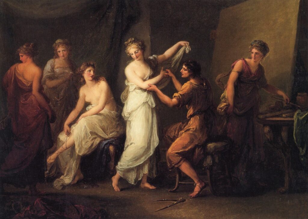 Angelica Kauffman Helen of Troy: 
Angelica Kauffman, Zeuxis Selecting Models for Helen of Troy, ca. 1775–1780, Annmary Brown Memorial Collection, Brown University, Providence, RI, USA.

