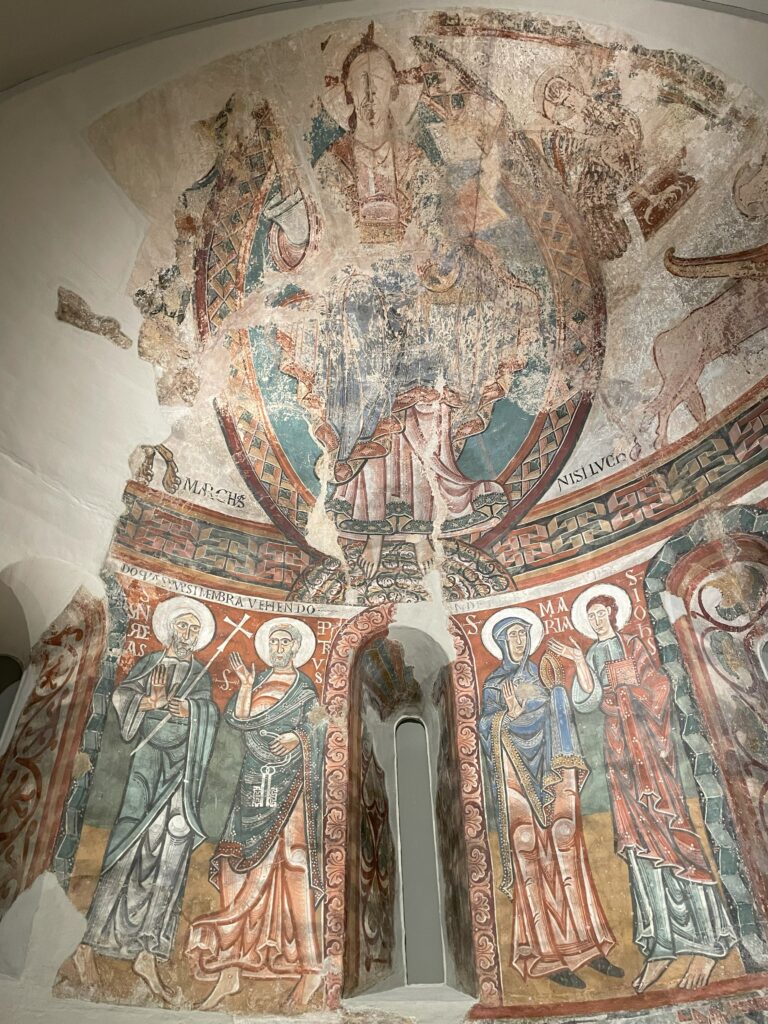 Romanesque art Barcelona: Apse of the Church in Sant Pere in Seu d’Urgell, 1125-1150, Museu Nacional d’Art de Catalunya, Barcelona, Spain. Photograph by the author.
