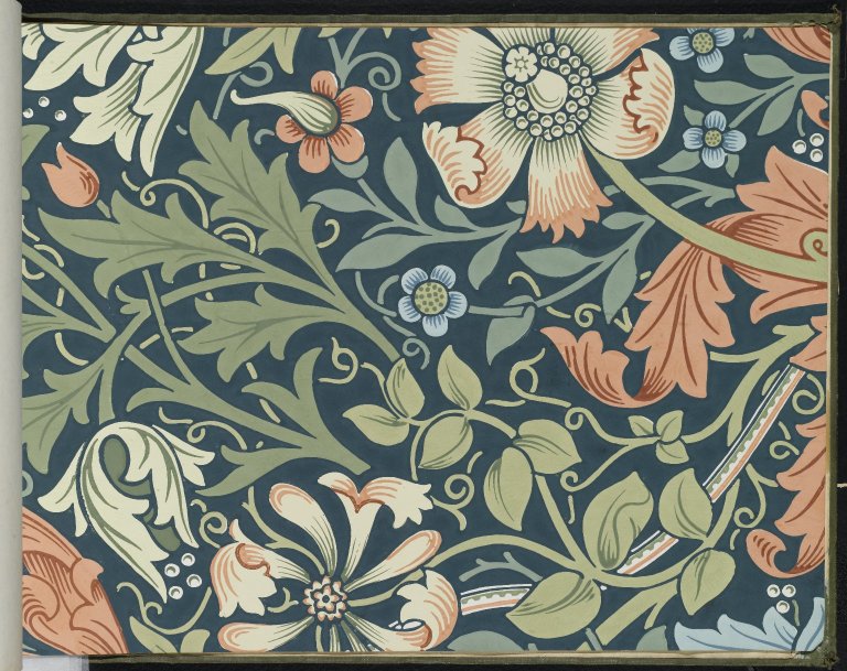 Morris & Co wallpaper sample book Brooklyn Museum