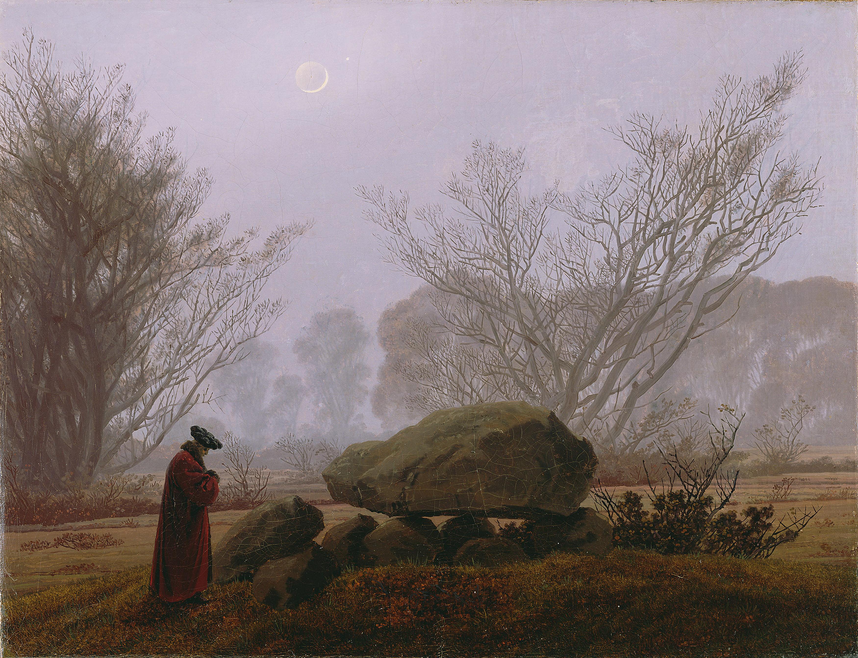 Caspar David Friedrich, A Walk at Dusk, c. 1830 - 1835, The J. Paul Getty Museum, Los Angeles