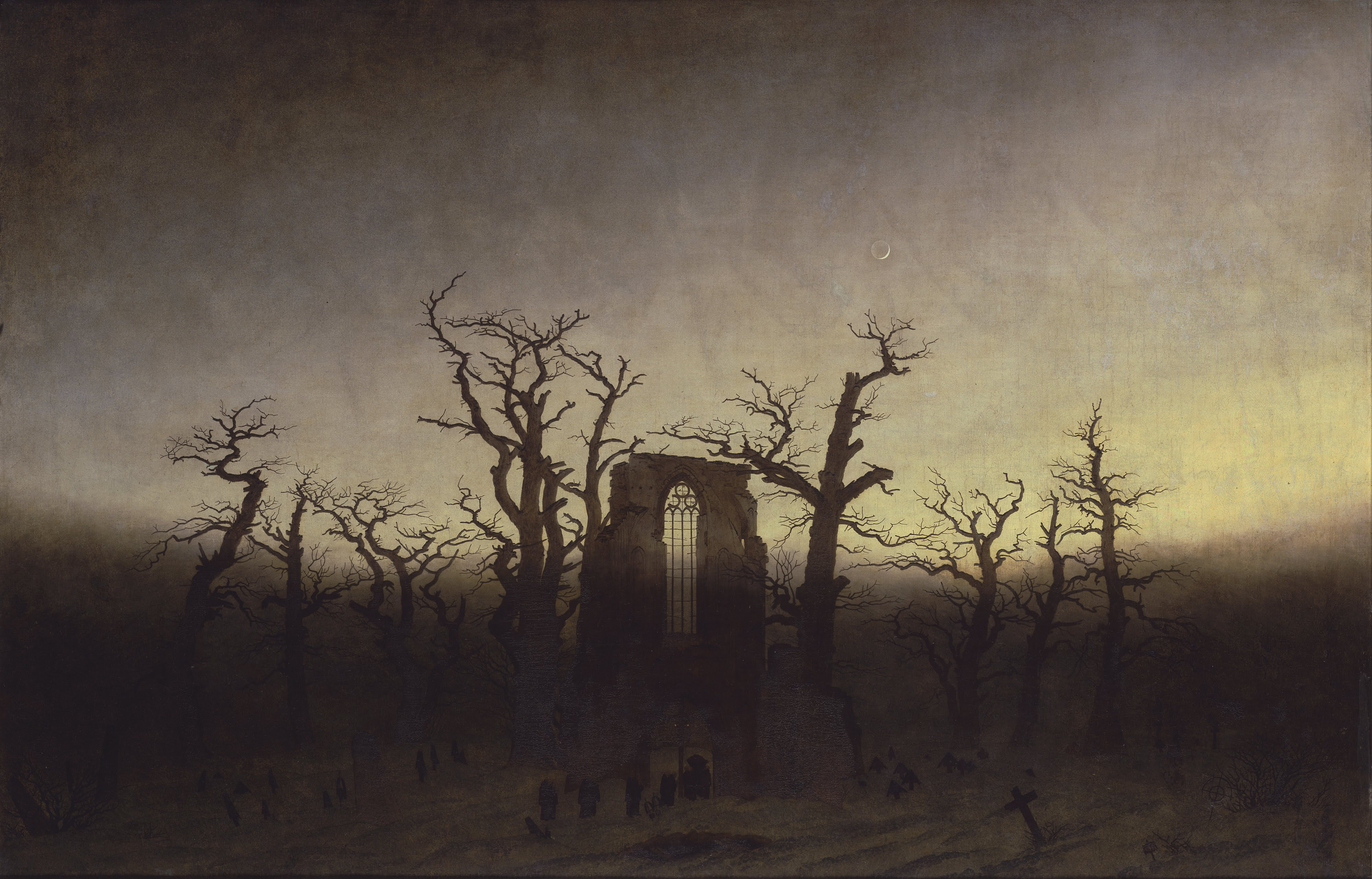 Caspar David Friedrich, The Abbey in the Oakwood, 1809-10, Alte Nationalgalerie, Berlin