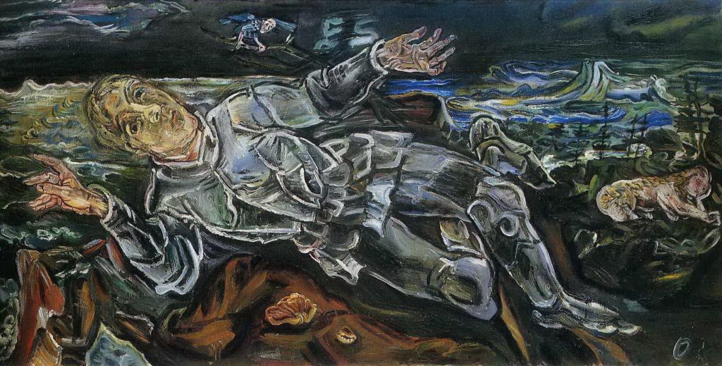 Oscar Kokoschka, Knight Errant, 1914-4, oil on canvas, © 2018 Fondation Oskar Kokoschka/Artists Rights Society (ARS), New York/ProLitteris, Zürich. german expressionism horror movies