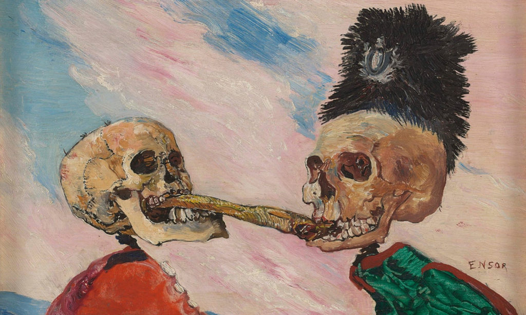 James Ensor Skeletons Fighting over a Pickled Herring