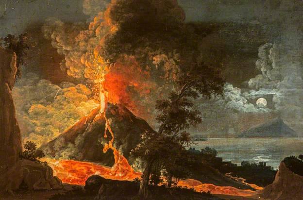 Volcanoes in Paintings: Pietro Antoniani, Eruzione, 1767, National Galleries of Scotland, Scottish National Gallery, Edinburgh, UK. Wikimedia Commons.