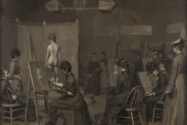 Women in art academies. Alice Barber, Women's life class, 1879, Pennsylvania Academy of Fine Arts, Philadelphia, PA, USA.