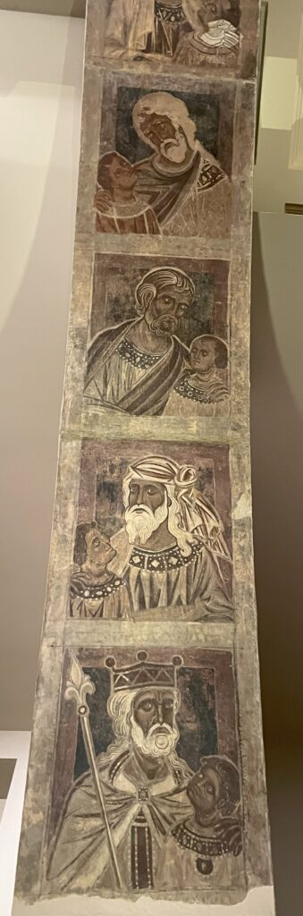 Romanesque art Barcelona: Frescoes from the Chapterhouse of Santa Maria in Sigena, 1196–1208, Museu Nacional d’Art de Catalunya, Barcelona, Spain. Photograph by the author.
