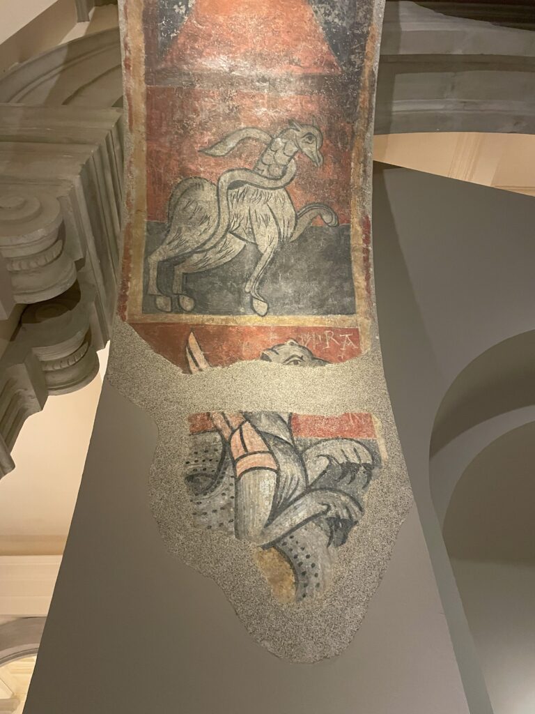 Romanesque art Barcelona: Frescoes from the Church of Sant Joan in Boi, ca. 1100, Museu Nacional d’Art de Catalunya, Barcelona, Spain. Photograph by the author.
