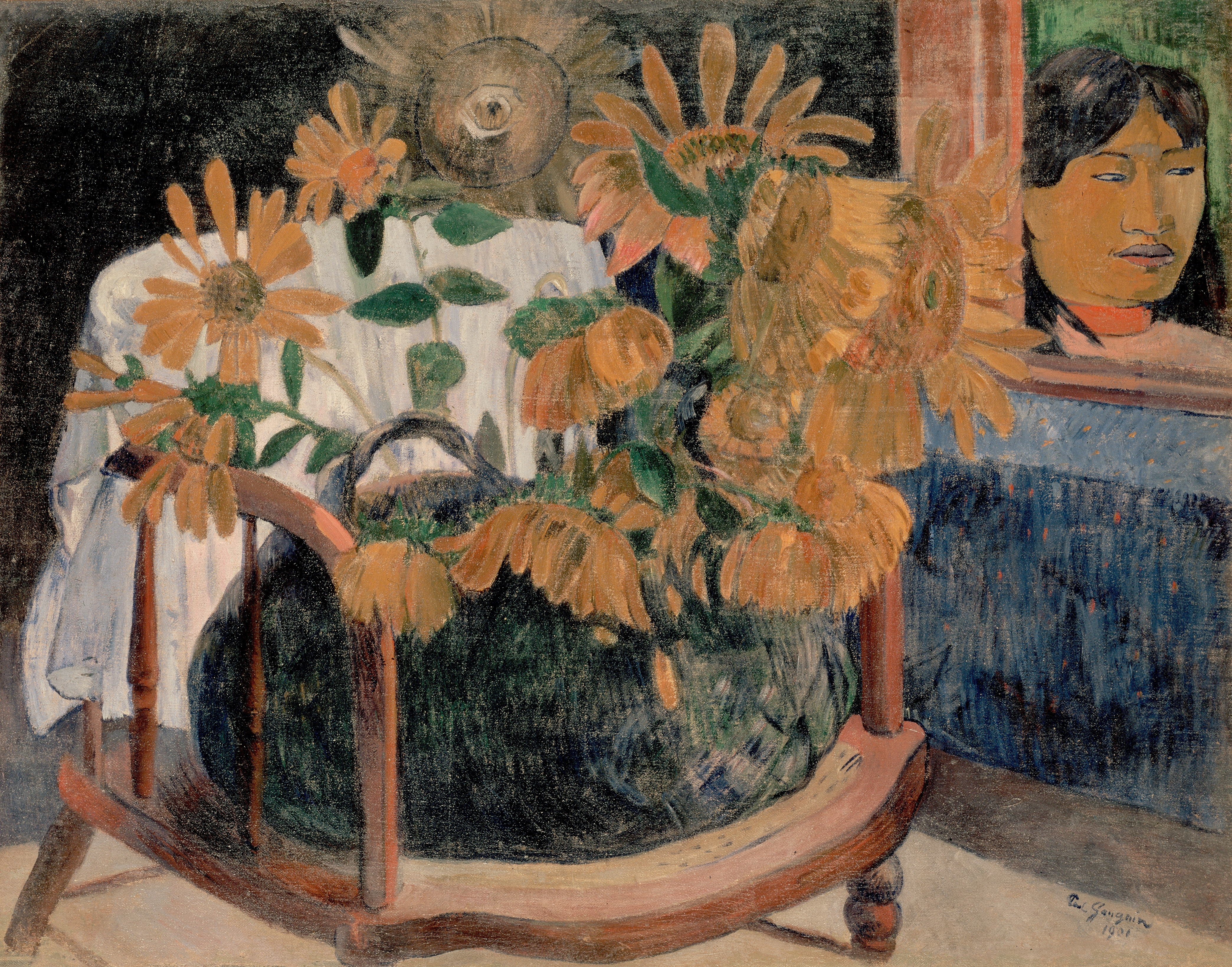 Paul Gauguin, Sunflowers on an Armchair, 1901, The State Hermitage Museum, St. Petersburg, Russia.