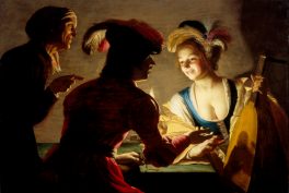 tenebrism: Gerard van Honthorst, The Procuress, 1625, Centraal Museum, Utrecht, The Netherlands.