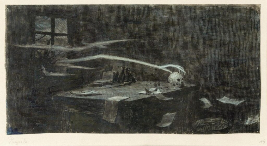 halloween paintings: 10 Halloween Paintings: Jaroslav Panuška, Nocturne, before 1897. Galerie KODL.
