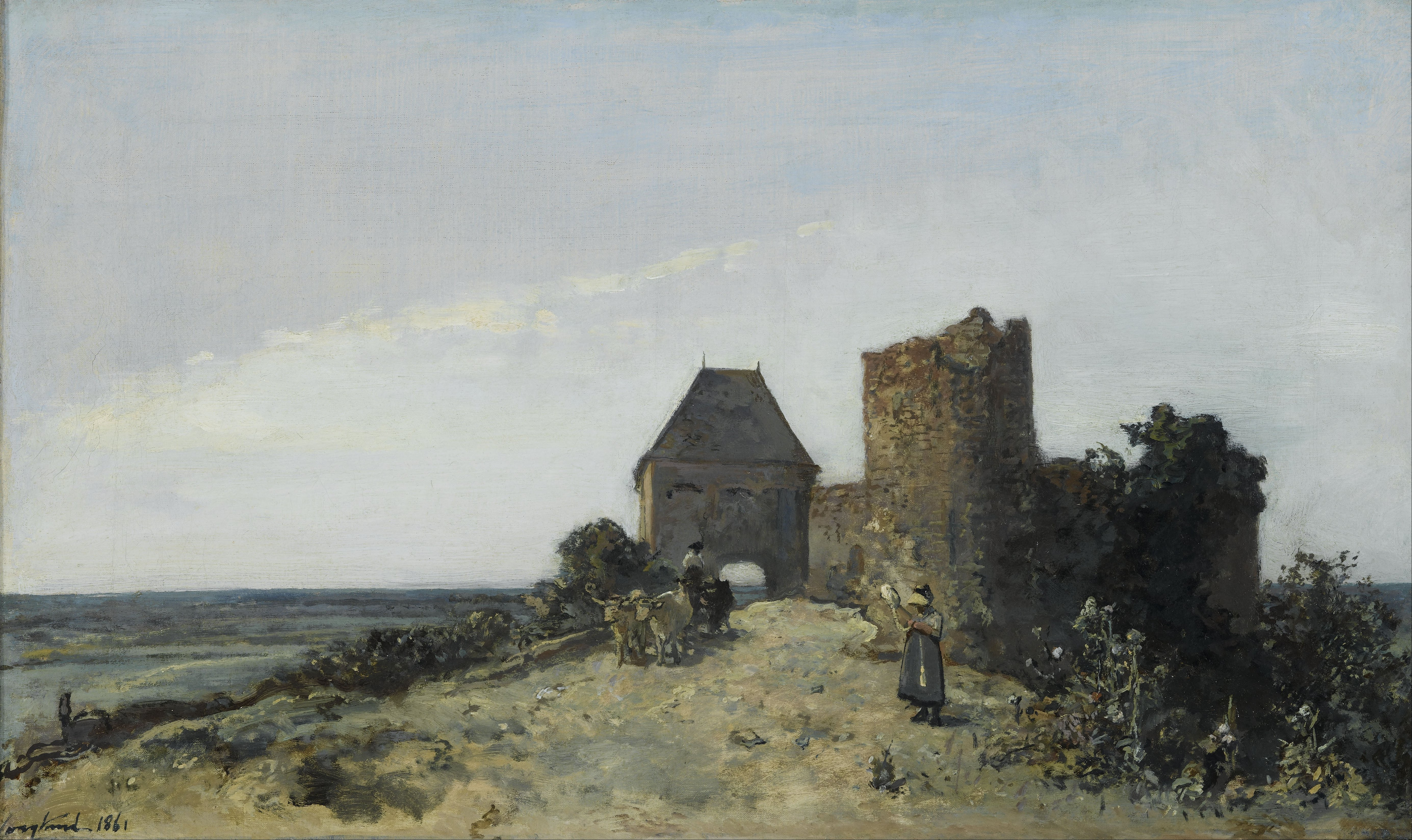 Ruins in art: Johan Jongkind, Ruins of Rosemont Castle