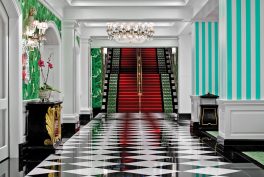 Women Interior Designers: Dorothy Draper, The Greenbrier Hotel, 1946-1948, White Sulphur Springs, WV, USA.