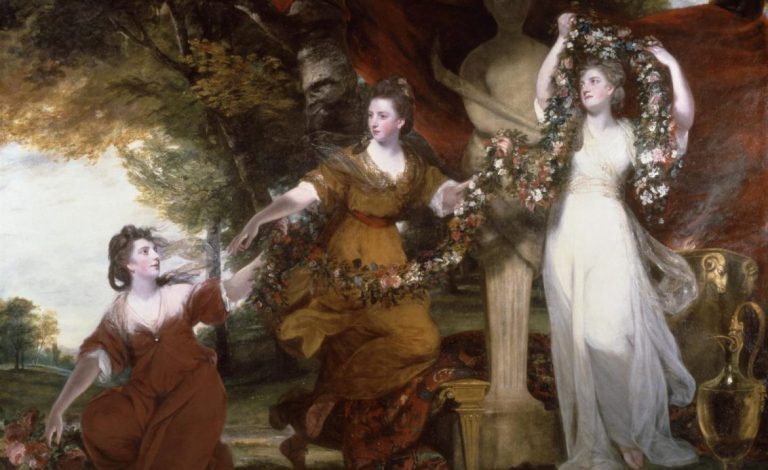 Three Ladies Adorning a Term of Hymen: Joshua Reynolds, Three Ladies Adorning a Term of Hymen, 1773, Tate, London, UK. Detail.
