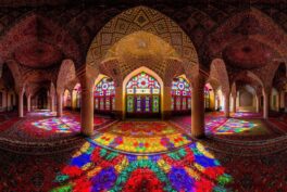 Stained-glass windows, Nasie Al Mulk Mosque, Iran