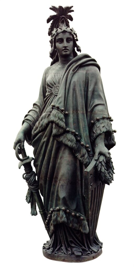 Statue of Liberty: Thomas Crawford, Statue of Freedom, 1854–1857, United States Capitol, Washington, DC, USA.
