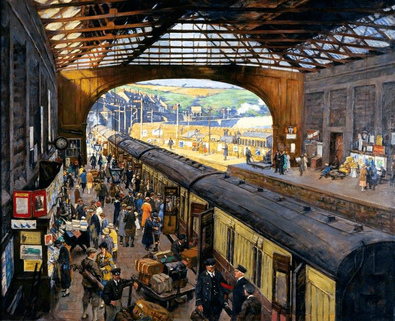 The Terminus, Penzance Station, Cornwall by Stanhope Alexander Forbes