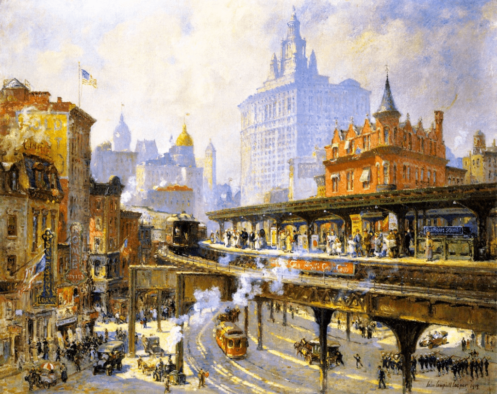 Chatham Square Station, New York by Colin Campbell Cooper