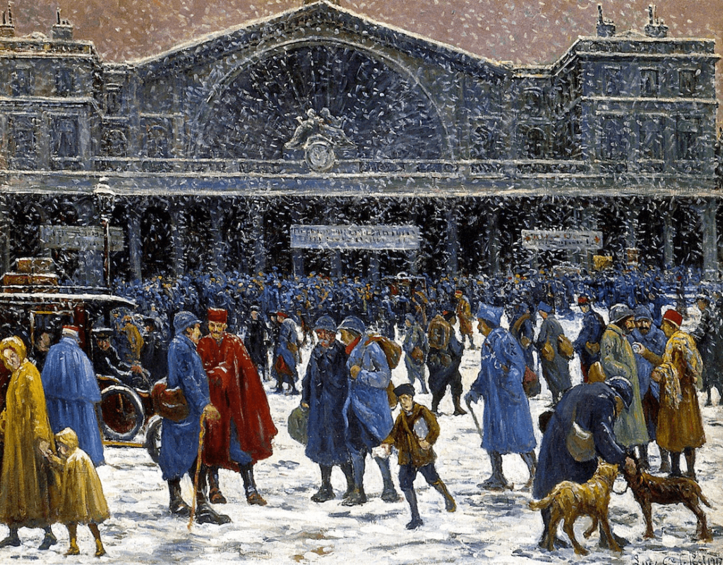 The Gare de l'Est in Snow by Maximilien Luce